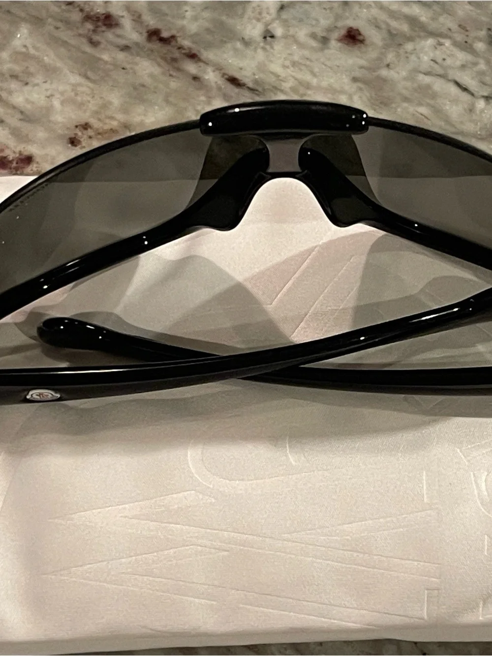 Moncler Black Shield-Style Sunglasses with Dark Smoke Lenses: ML0230-01A